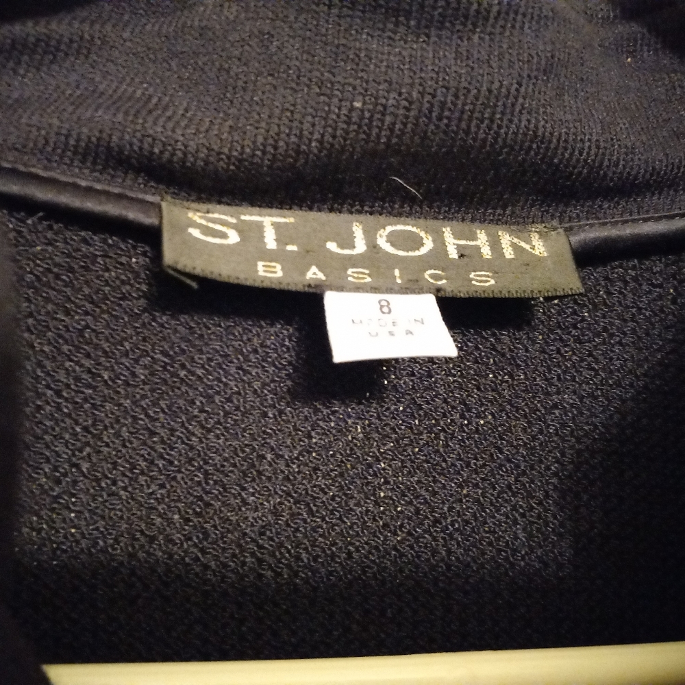 St John Basics 8 M Black Button Front Santana Kni… - image 4